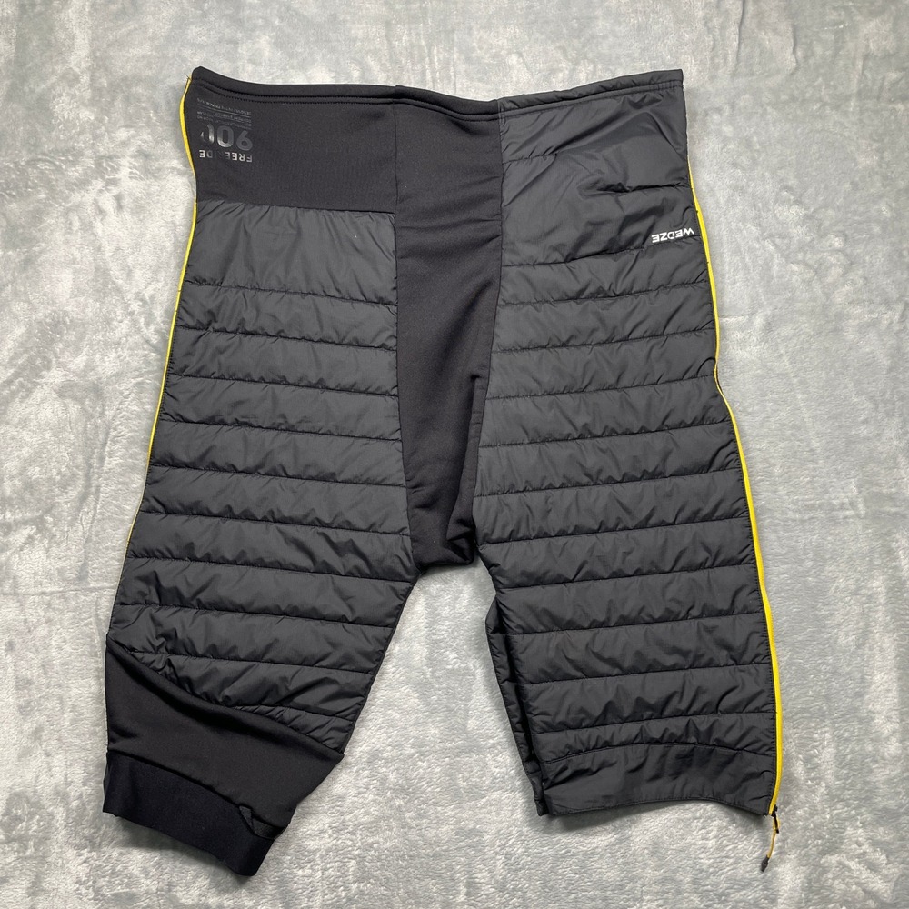 Wedze Freeride 900 Insulated Midlayer Ski Shorts Mens XL Black Side Zip Puffy